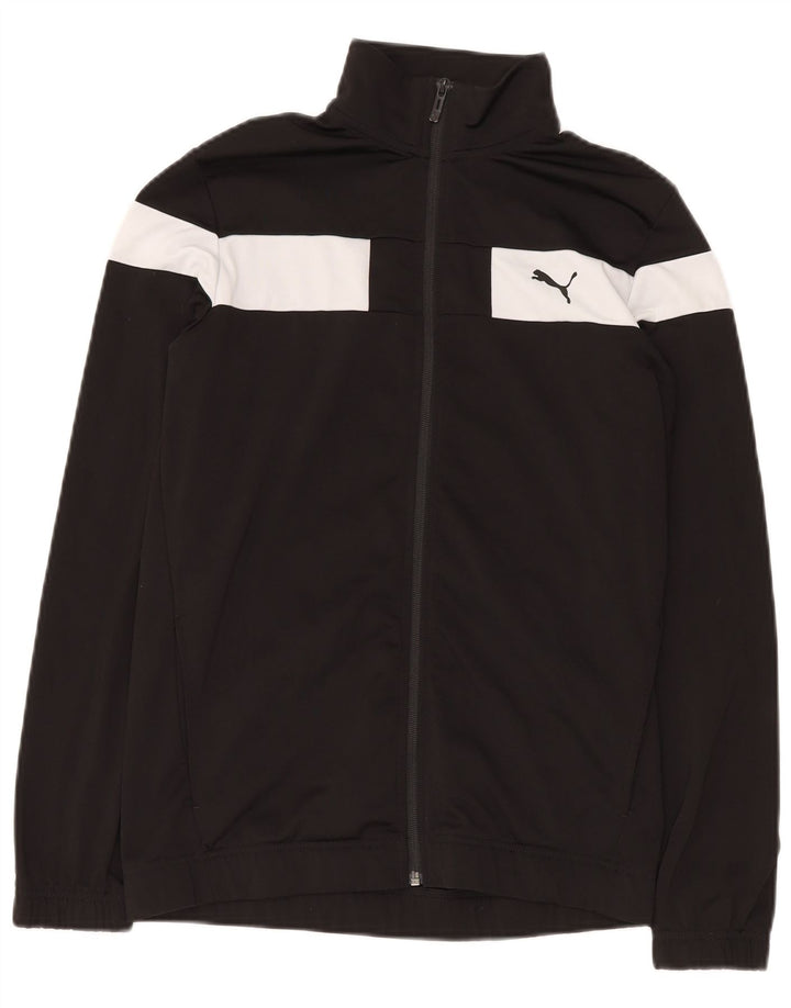 PUMA Chaqueta de chándal para niño 15-16 años Negro Poliéster color block