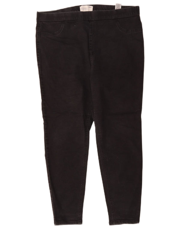 Marks & Spencer Jeans Jegging Cortos para Mujer Reino Unido 46 Grande W32 L25 Algodón Negro