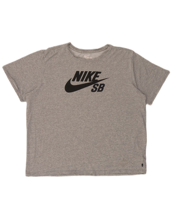 Nike Camiseta gráfica de corte atlético para hombre, 2XL, gris moteado