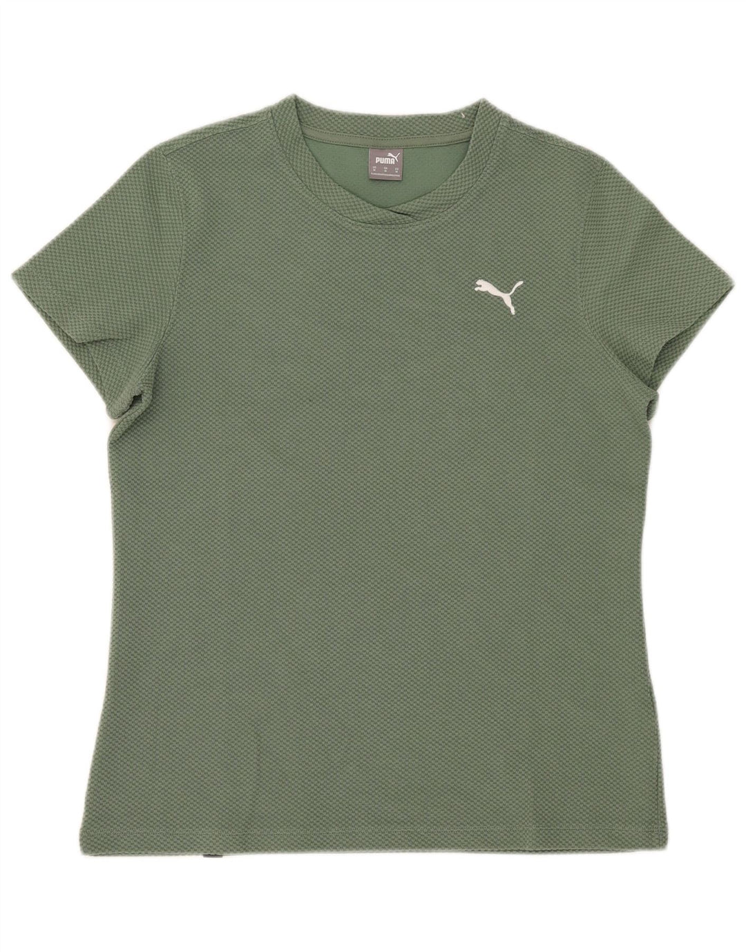 Puma Camiseta para mujer Top UK 12 Algodón verde medio