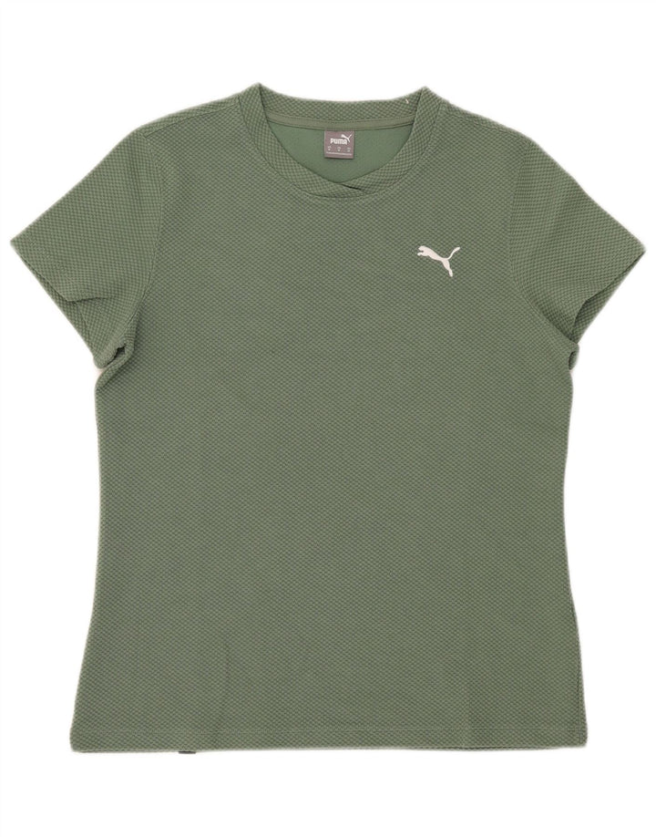 Puma Camiseta para mujer Top UK 12 Algodón verde medio