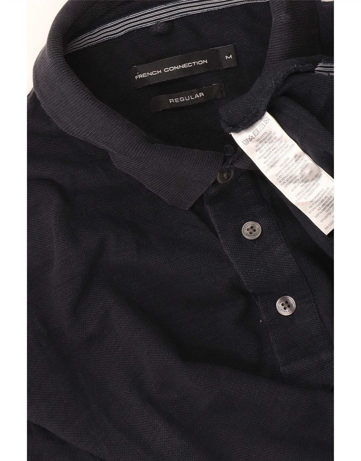 French Connection Polo regular para hombre de algodón azul marino mediano