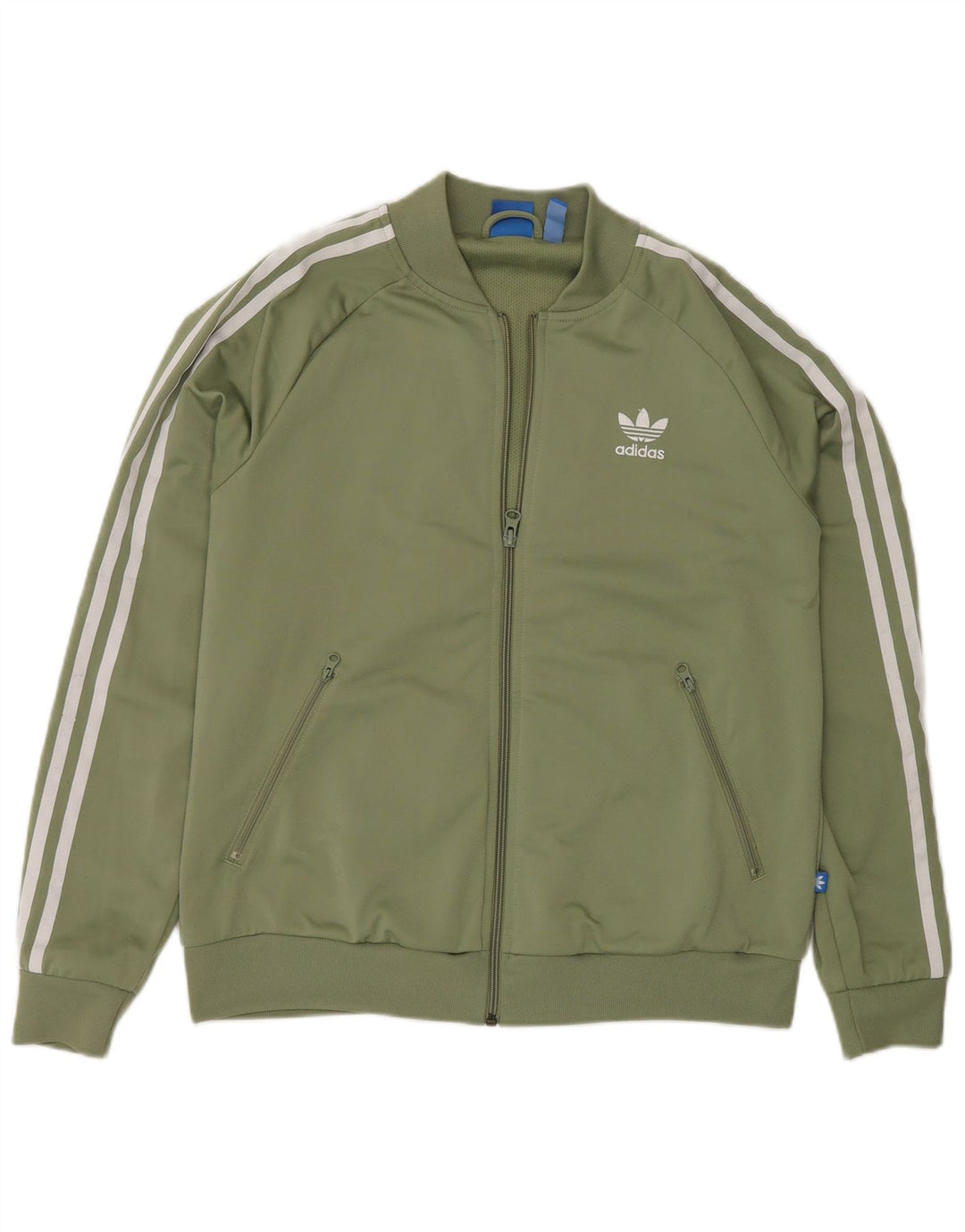 Adidas - Chaqueta de chándal gráfica para mujer, talla 40, poliéster verde grande