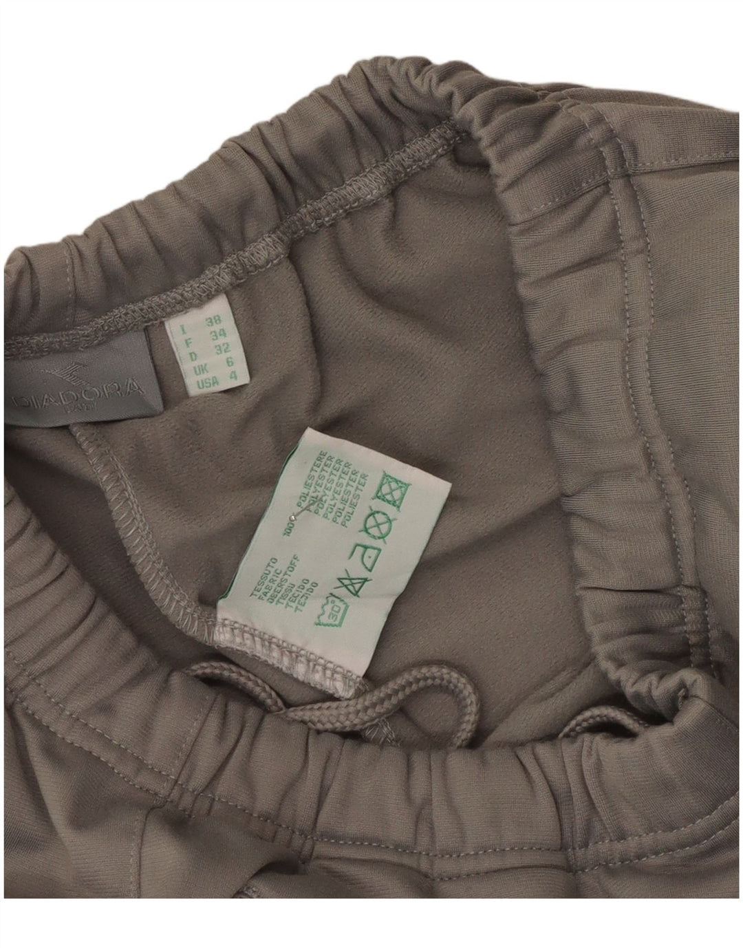 Diadora Pantalón Chándal Mujer UK 6 XS Gris Poliéster