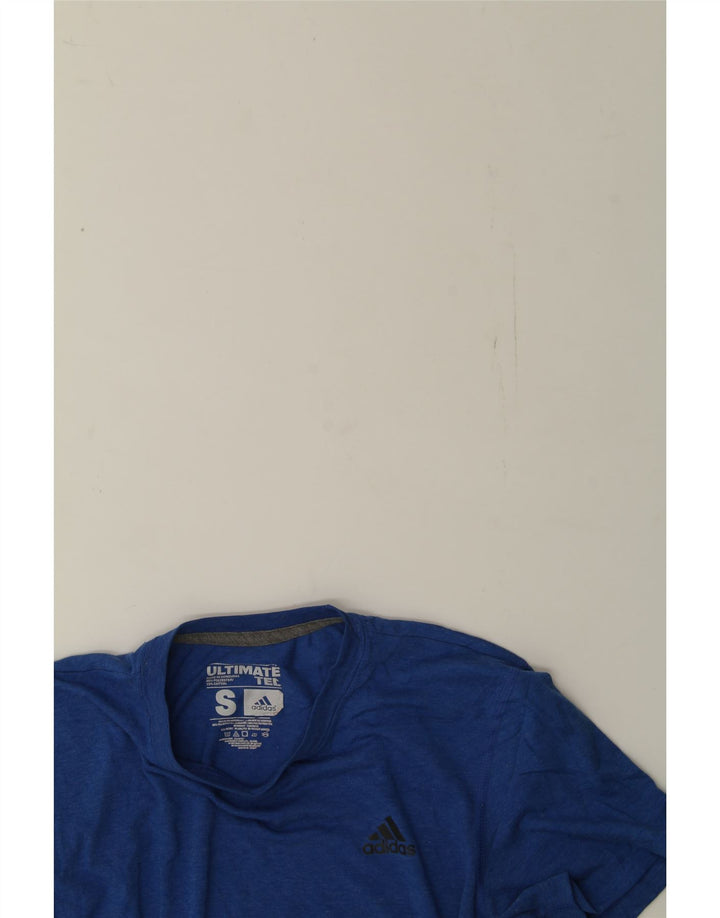 ADIDAS Mens Ultimate T-Shirt Top Small Blue Polyester Vintage Adidas and Second-Hand Adidas from Messina Hembry 
