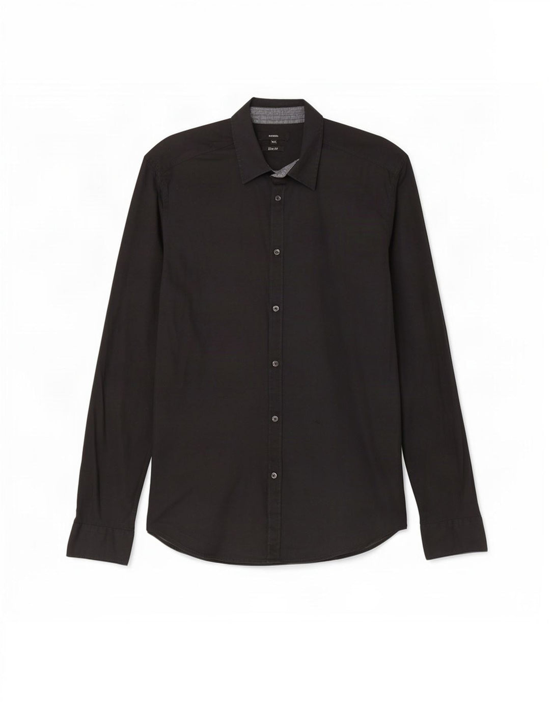Camisa Diesel Hombre Slim Fit XL Algodón Negro