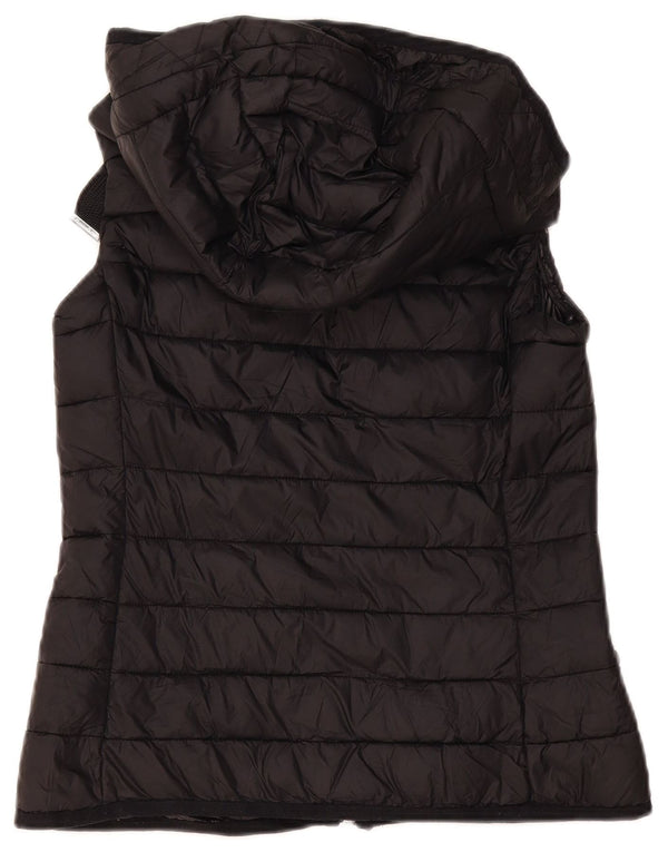 Massimo Dutti Chaleco Acolchado Con Capucha Mujer UK 40 Small Negro
