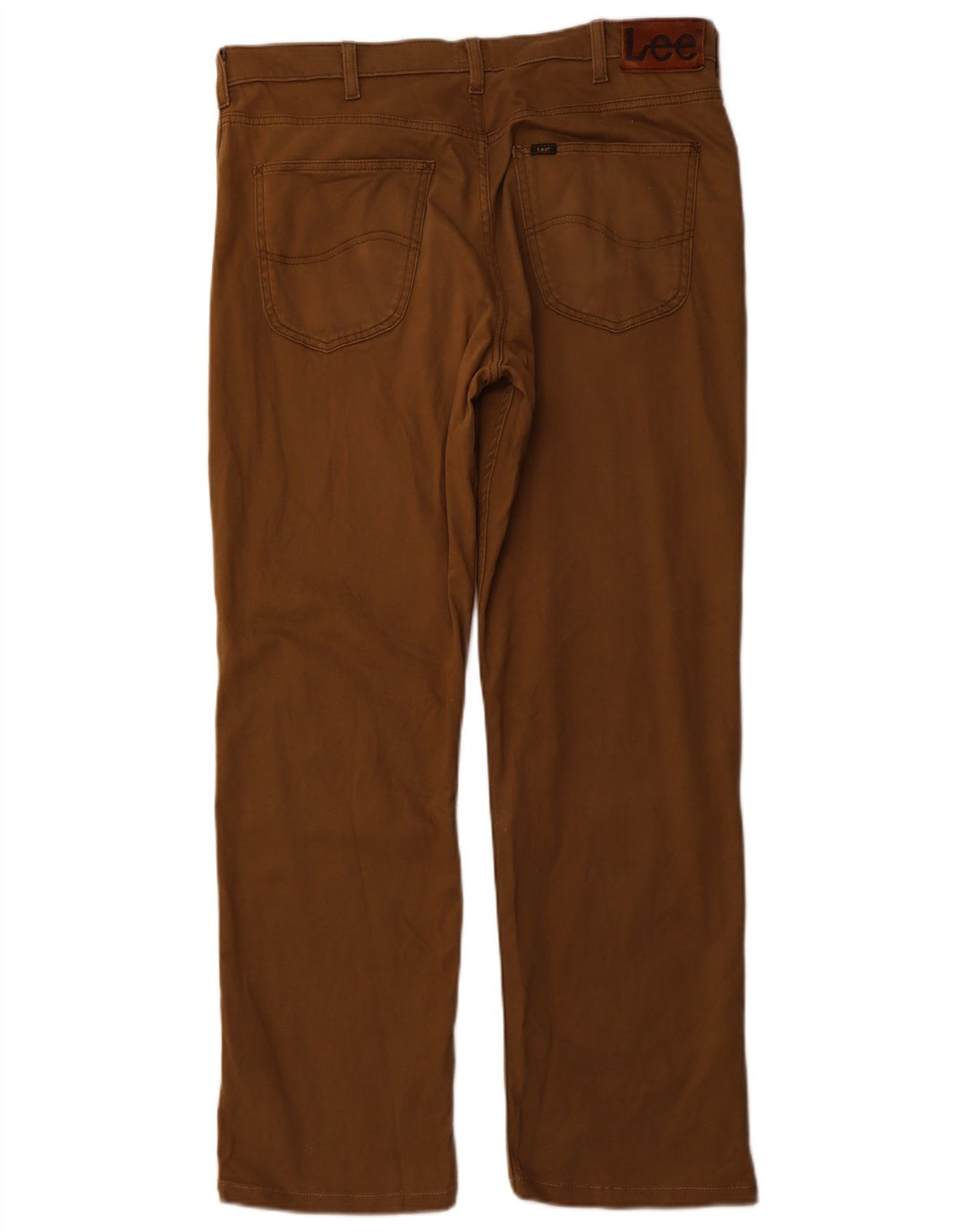 LEE Pantalones informales rectos Brooklyn para hombre W36 L30 Algodón marrón