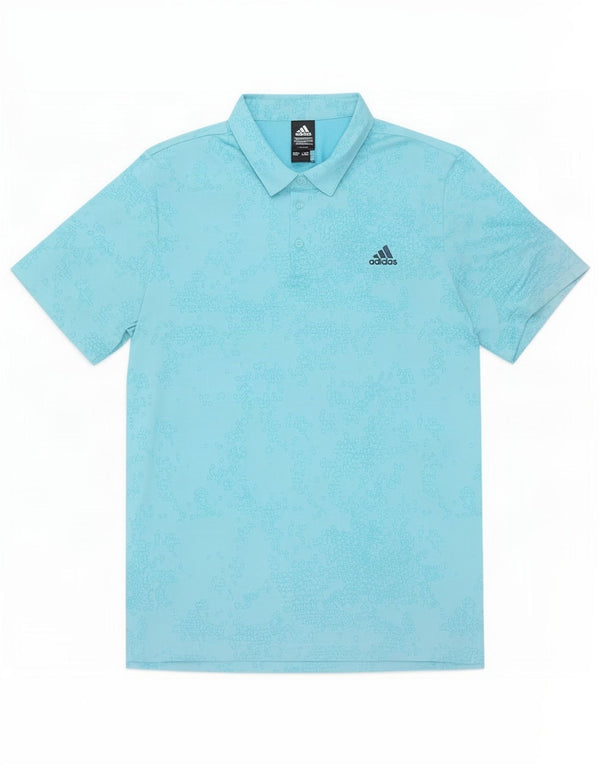 Polo Adidas Hombre XL Poliéster Geométrico Azul