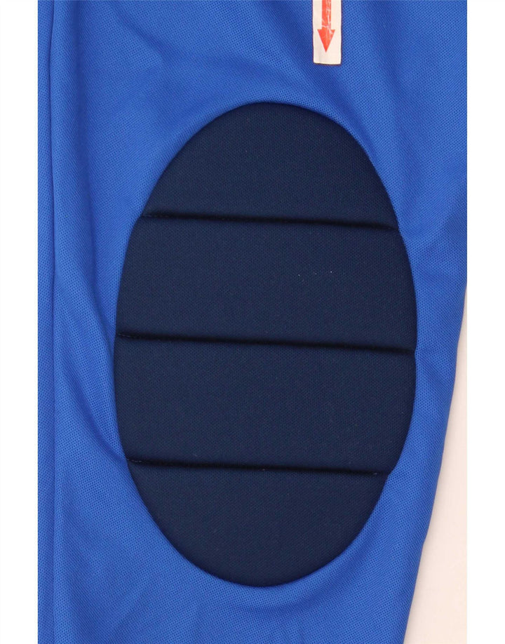 Adidas Hombre Climalite Top Manga Larga Azul Medio Colorblock Poliéster