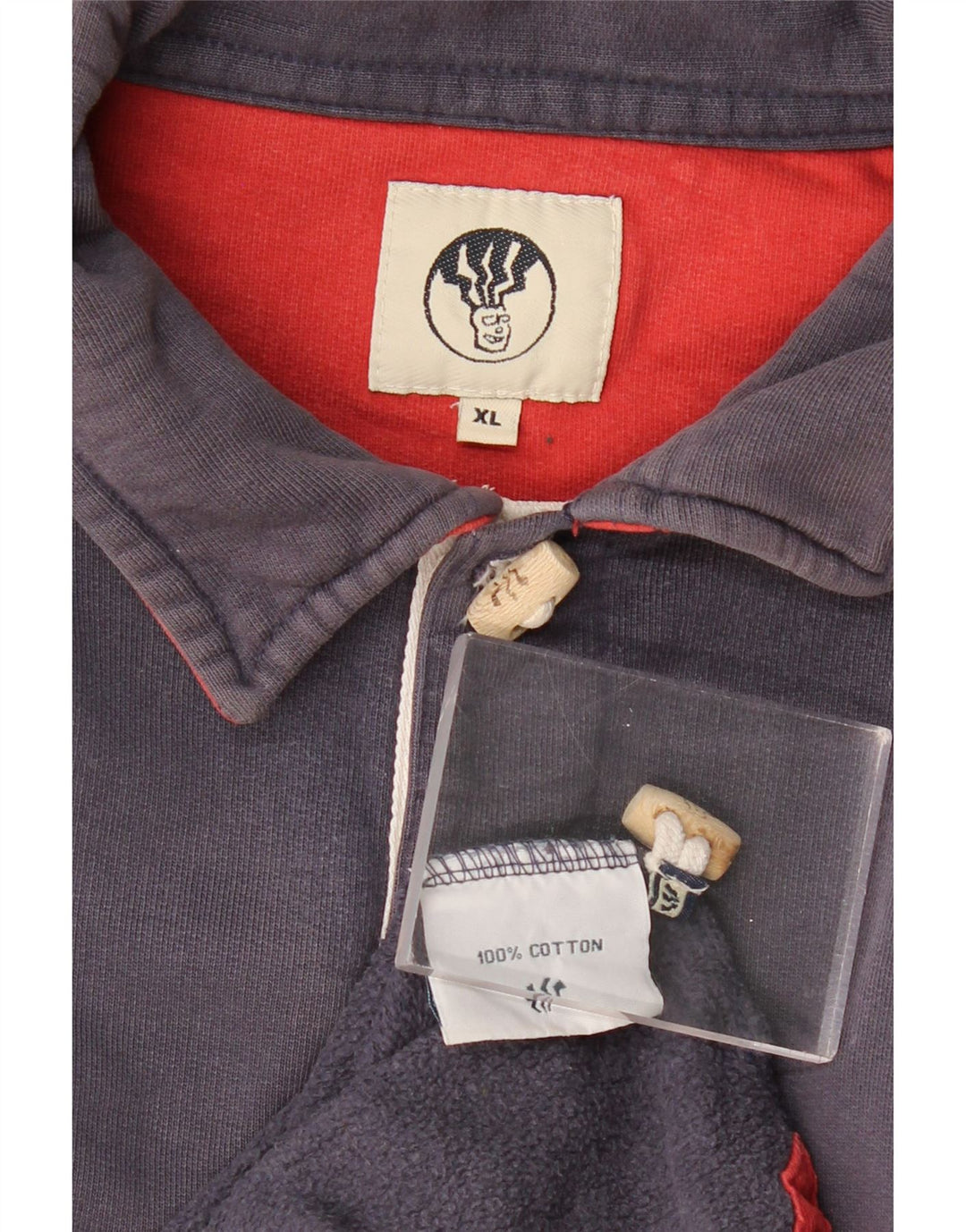 FAT FACE Polo de Manga Larga para Hombre XL Azul Marino Algodón