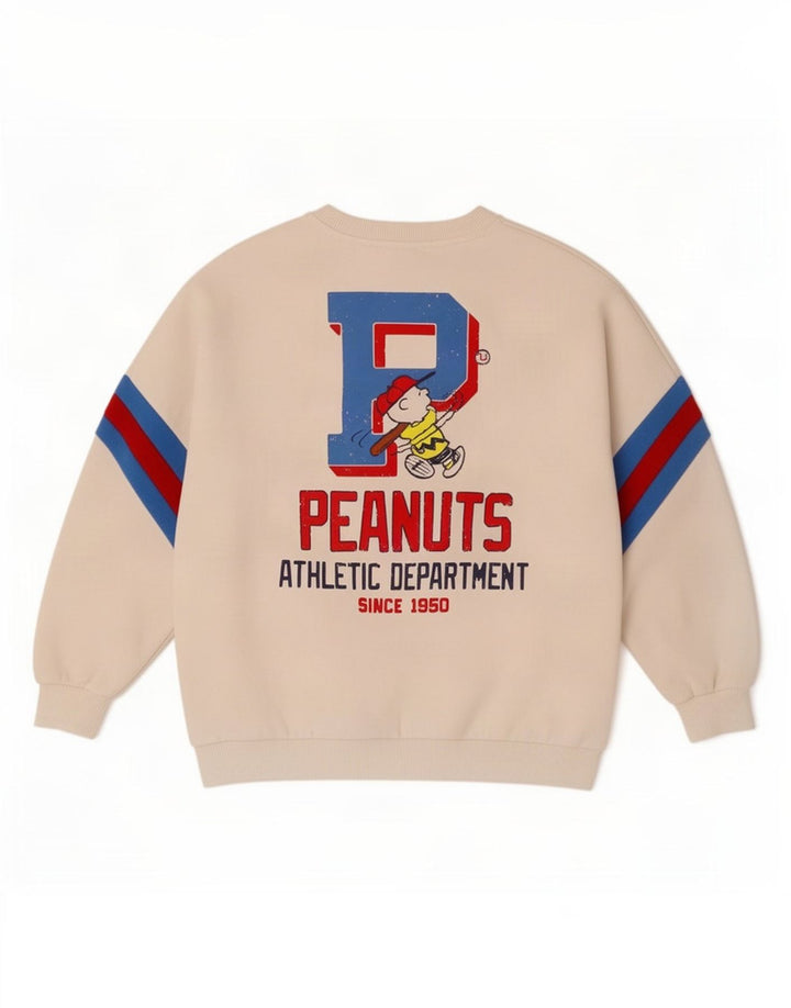 Pull & Bear Mujer Peanuts Graphic Sudadera Jumper UK 10 Small Blanco
