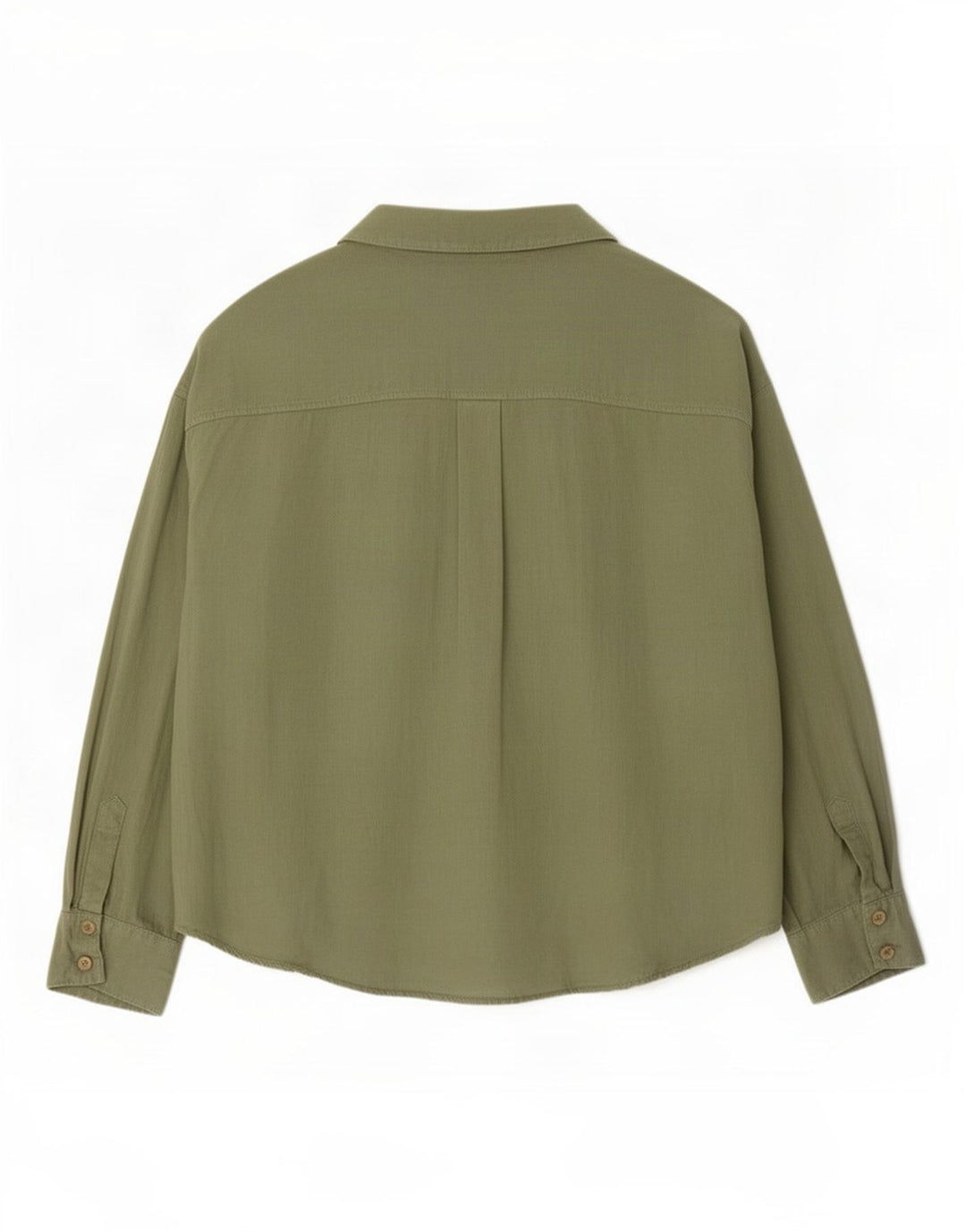 Zara Mujer Camisa Sobrecamisa UK 44 Lino Verde Medio