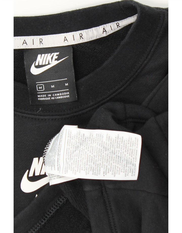 Nike - Sudadera extragrande con estampado gráfico para mujer, talla 40, talla M, color negro