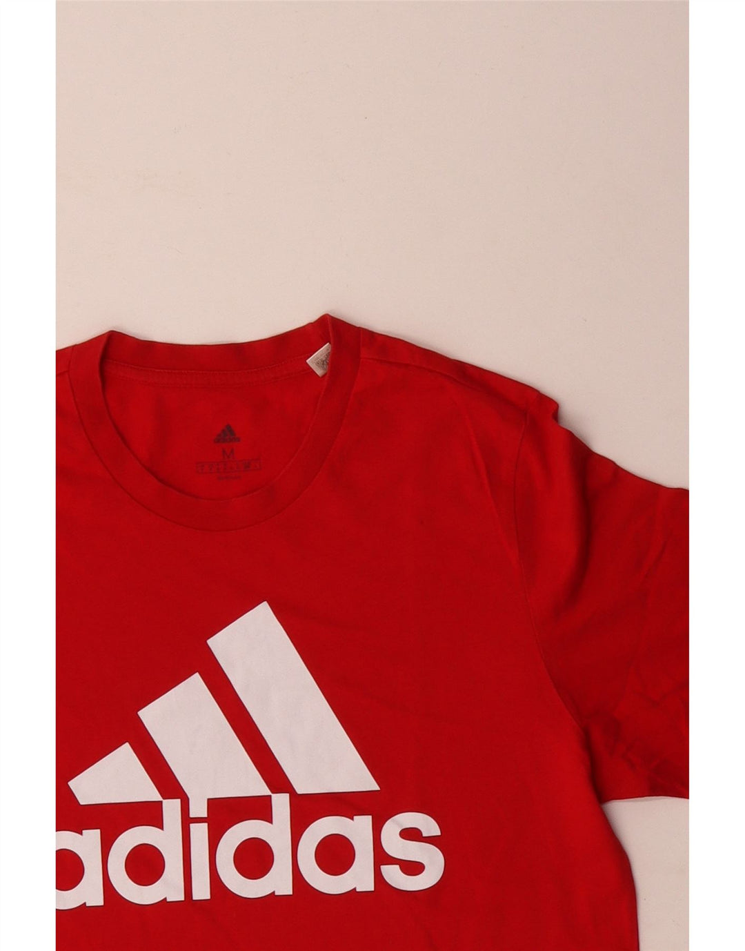 Adidas - Camiseta gráfica para hombre, color rojo medio, algodón