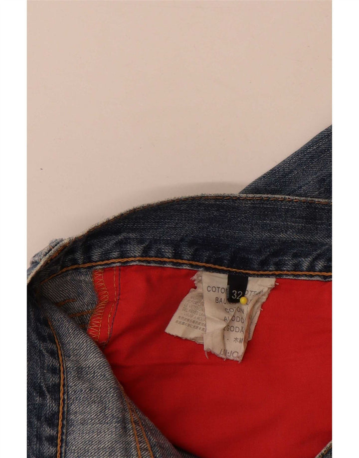 Pantalones cortos de mezclilla desgastados para hombre Liu Jo W32 Algodón azul medio