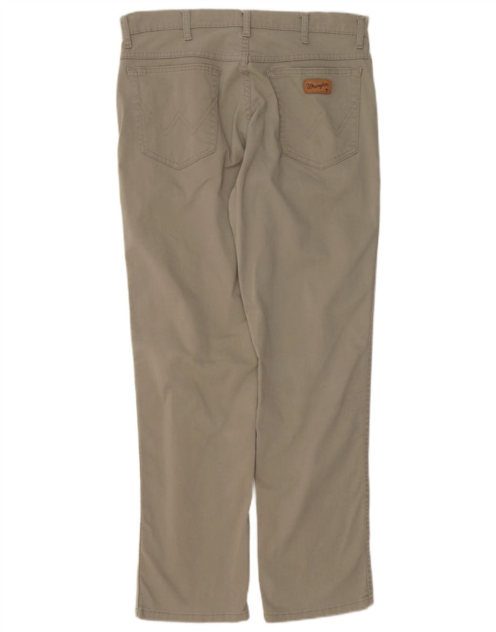 WRANGLER Pantalones casuales rectos Texas para hombre W34 L30 Algodón caqui