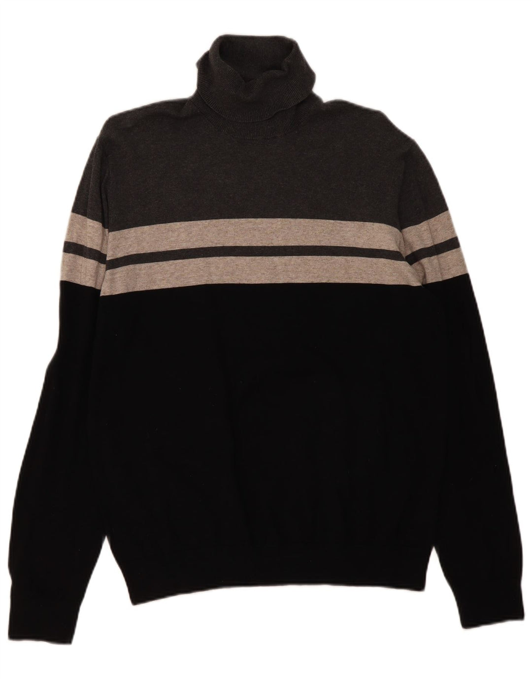 Marks & Spencer Jersey con cuello vuelto para hombre, talla grande, color negro