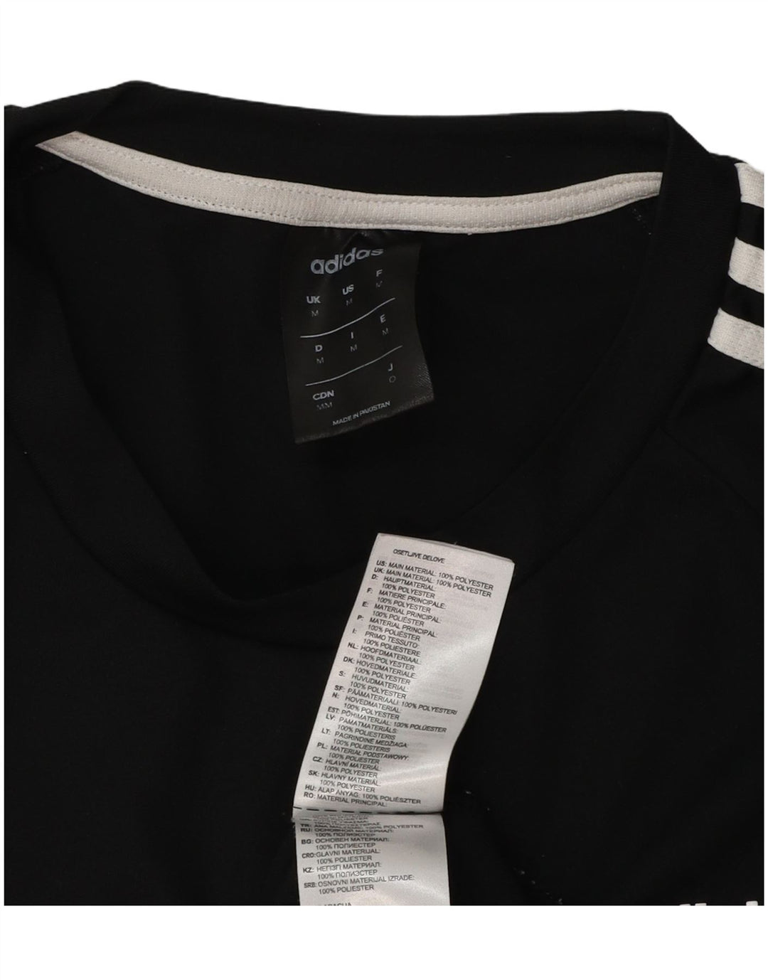 Adidas Mens Climalite Camiseta Top Medio Negro Poliéster