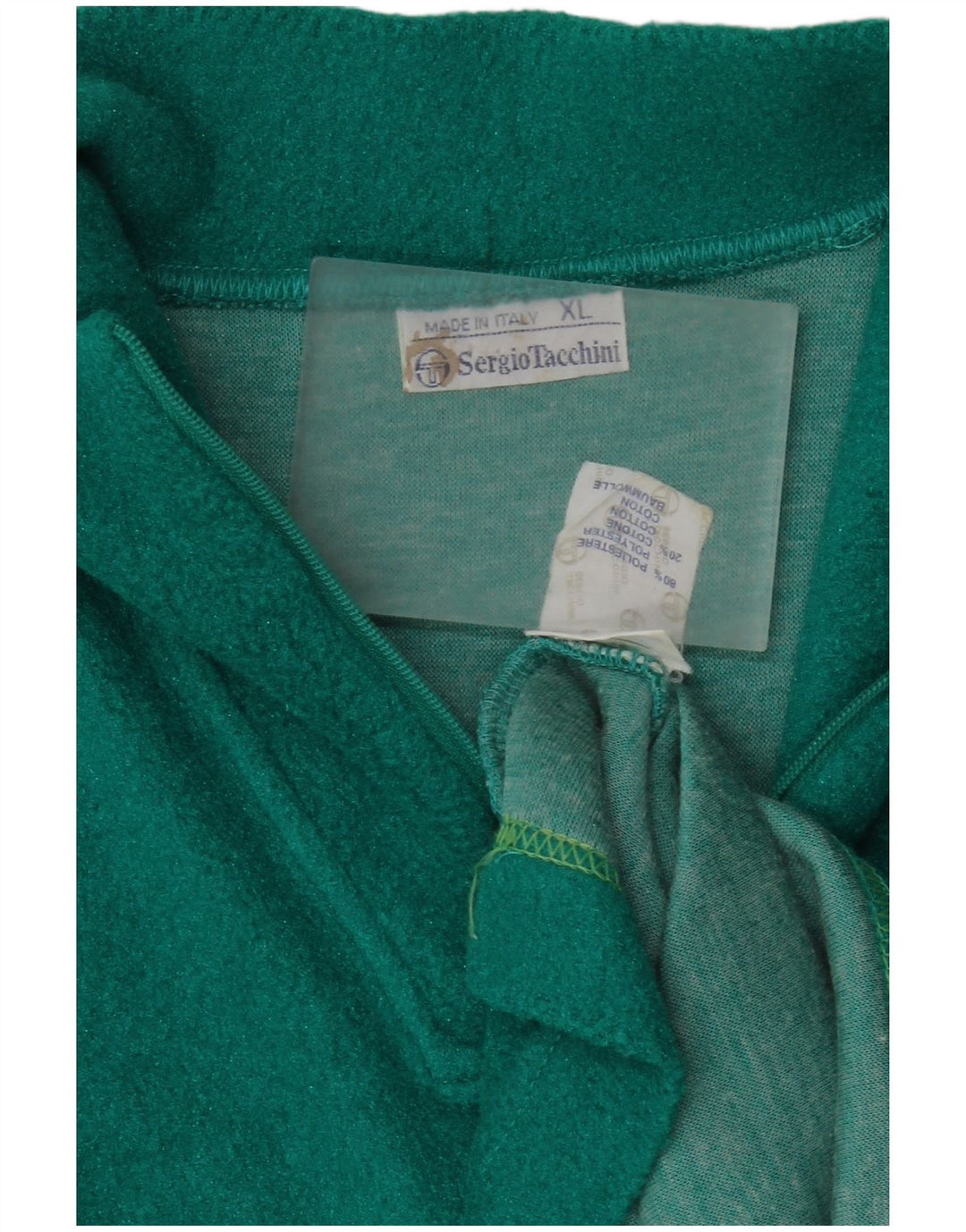 Sergio Tacchini Jersey Polar Hombre Con Cremallera Y Cuello XL Poliéster Verde