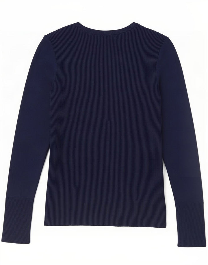 Zara Mujer Top Manga Larga UK 44 Grande Azul