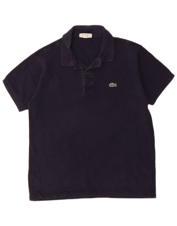 Lacoste Mens Classic Fit Polo Shirt Size 4 Medium Navy Blue Cotton