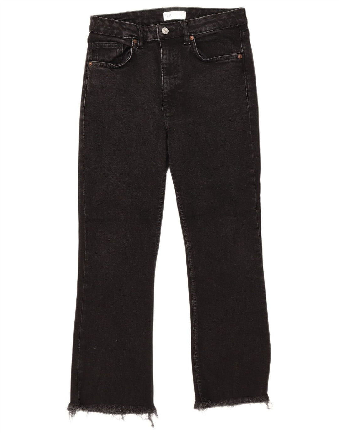 Zara Jeans Cortos Para Mujer EU 38 Small W28 L25 Negro