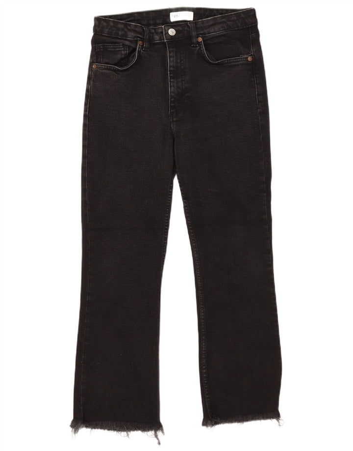 Zara Jeans Cortos Para Mujer EU 38 Small W28 L25 Negro