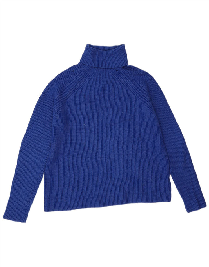 Marks & Spencer Jersey con cuello vuelto para mujer UK 44 Viscosa azul medio