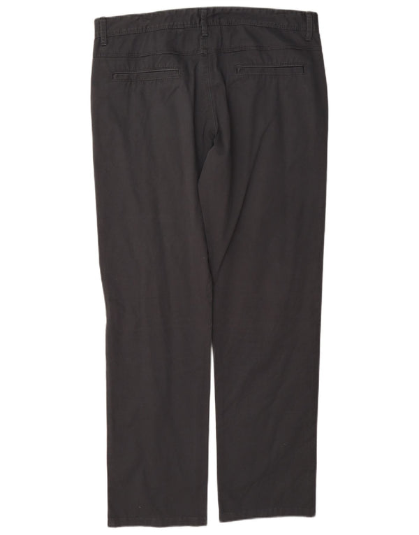 Zara Pantalón chino recto para hombre EU 44 Large W34 L30 Algodón gris