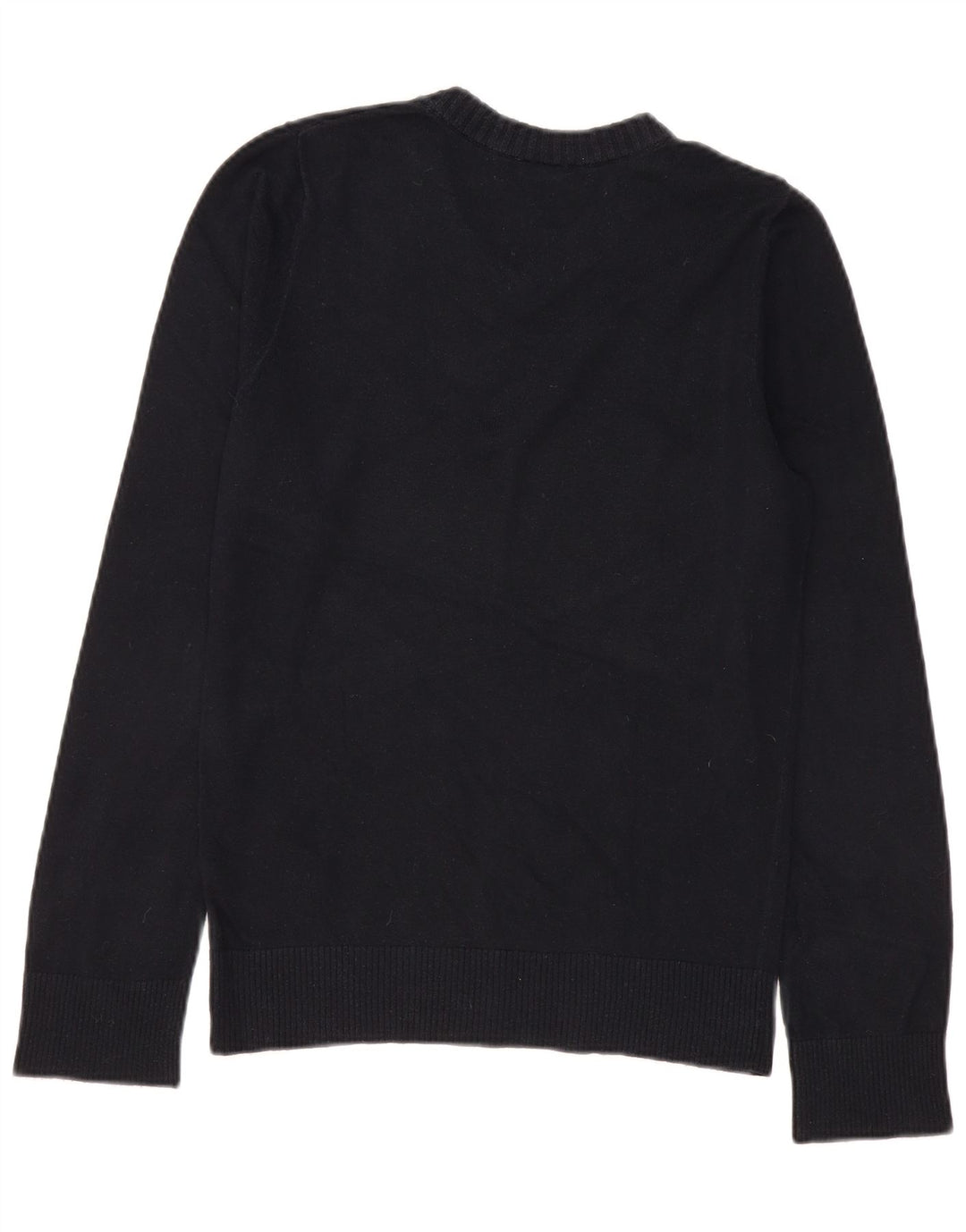 Jersey Hollister Hombre con Cuello en V Jersey de Algodón Azul Marino Mediano