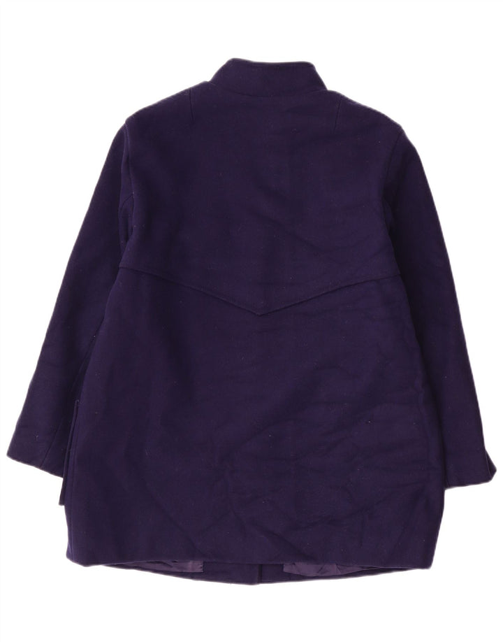 Vintage mujer abrigo Reino Unido 14 azul marino medio