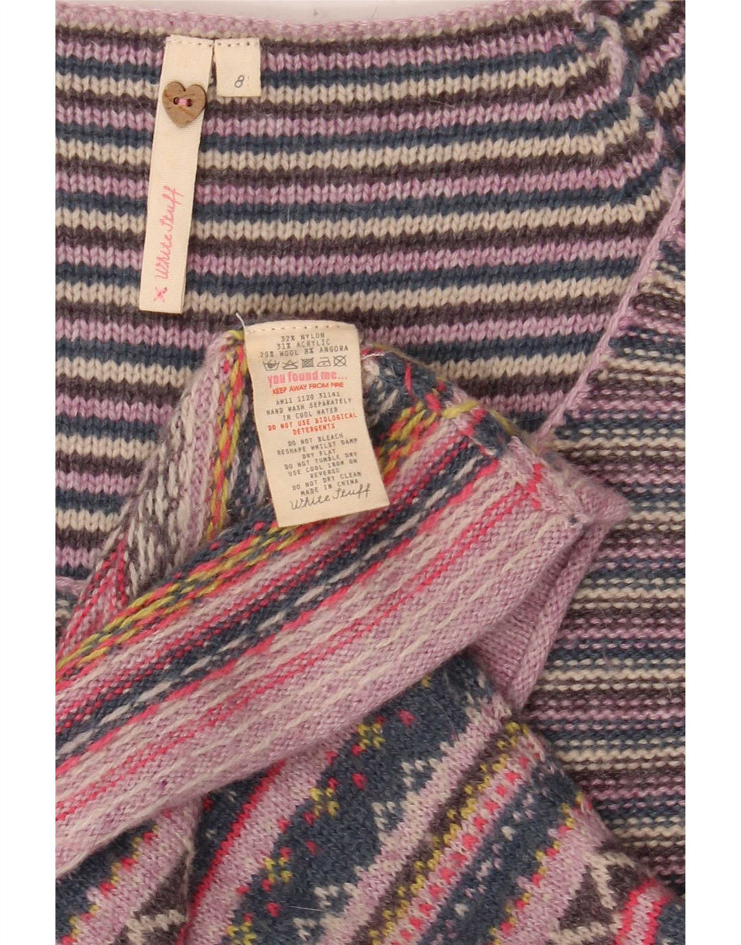 Vestido tipo jersey para mujer de White Stuff, talla 40, talla pequeña, multicolor, a rayas