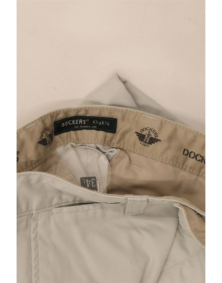 Dockers Pantalones chinos rectos color caqui para hombre W32 L34 Gris