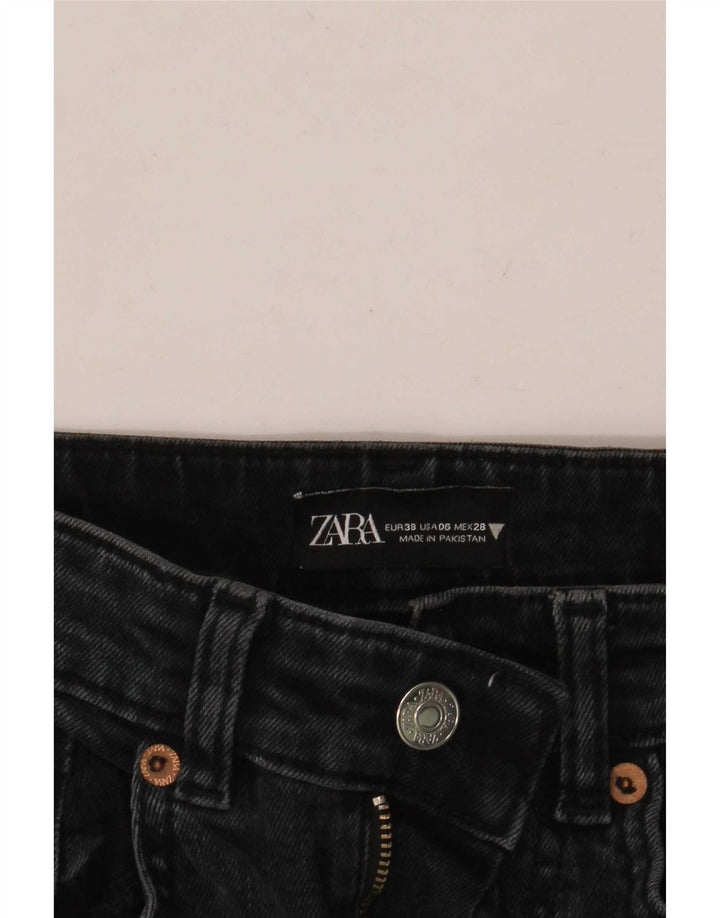 Zara Jeans Acampanados Para Mujer EU 38 Small W28 L26 Negro