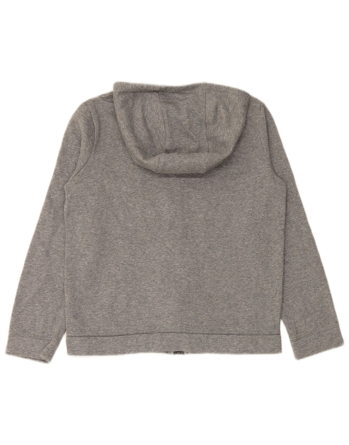 NIKE Sudadera con capucha y cremallera para niños 12-13 años Grande Gris Algodón