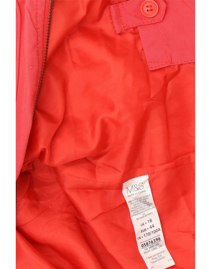 Marks & Spencer Chaqueta utilitaria para mujer UK 46 Grande Poliamida roja