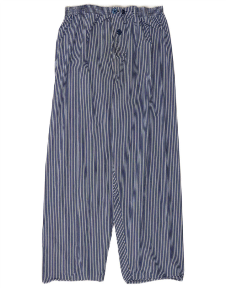 Marks & Spencer Pantalones casuales para hombre medianos W33 L26 azul a rayas