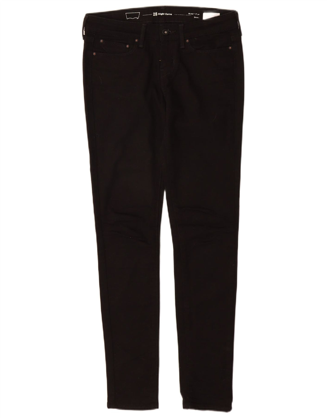 LEVI'S Jeans ajustados de tiro moderno con curva ligera para mujer W25 L30 Algodón negro