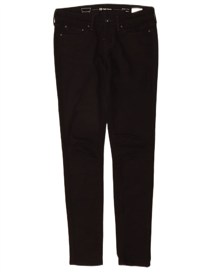 LEVI'S Jeans ajustados de tiro moderno con curva ligera para mujer W25 L30 Algodón negro