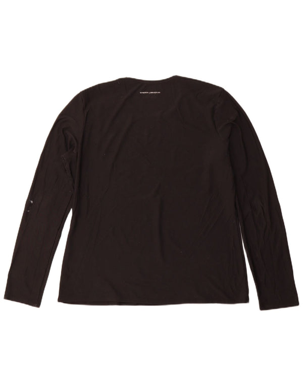 UNDER ARMOUR Camiseta de mujer de manga larga UK 44 Grande Poliéster negro