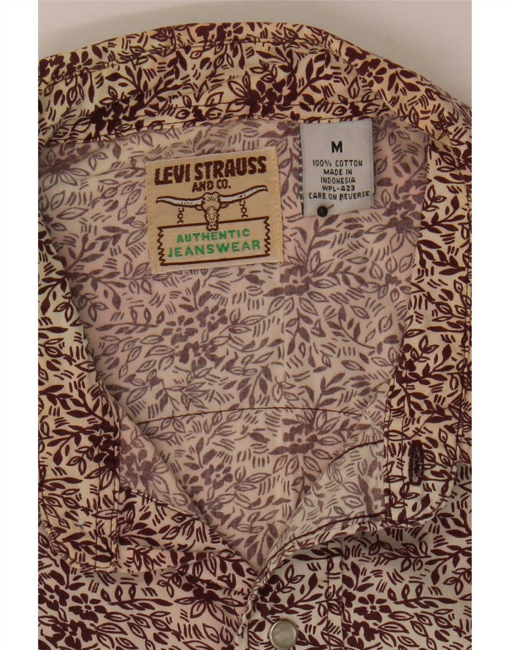 Camisa Levi's Hombre Algodón Floral Burdeos Medio