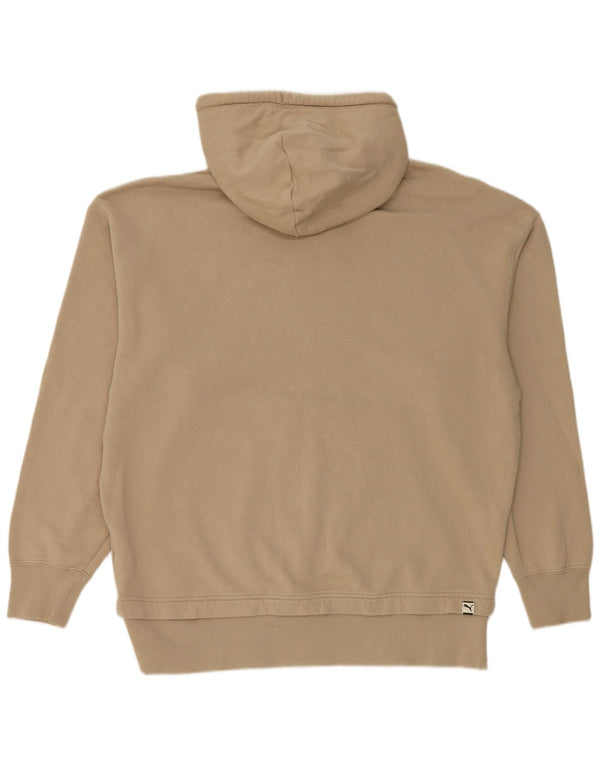 Puma - Sudadera con capucha para mujer, diseño gráfico, talla grande, algodón beige