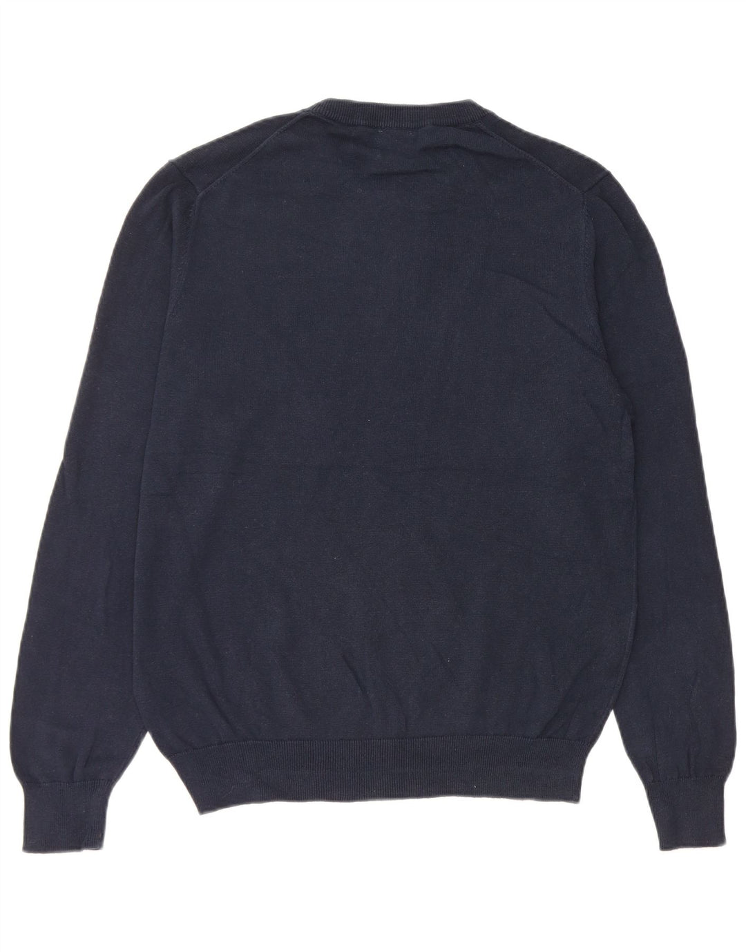 John Lewis - Jersey de cuello redondo para hombre, color azul marino mediano, algodón