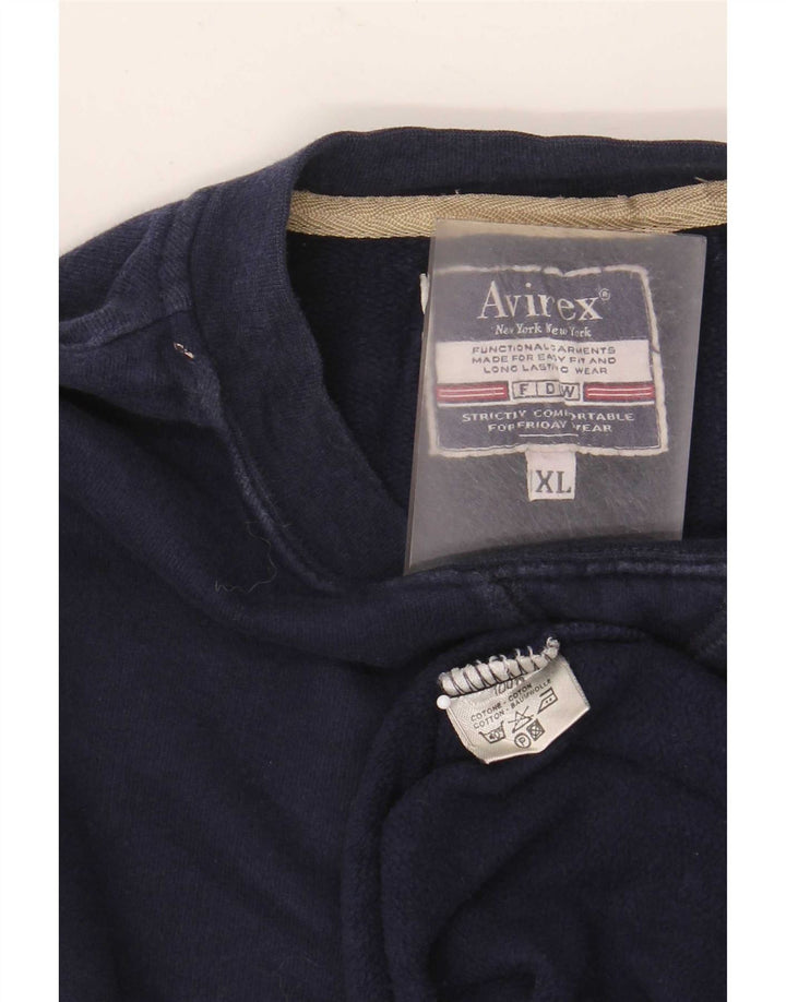 Avirex Sudadera Hombre Jumper XL Azul Marino Algodón