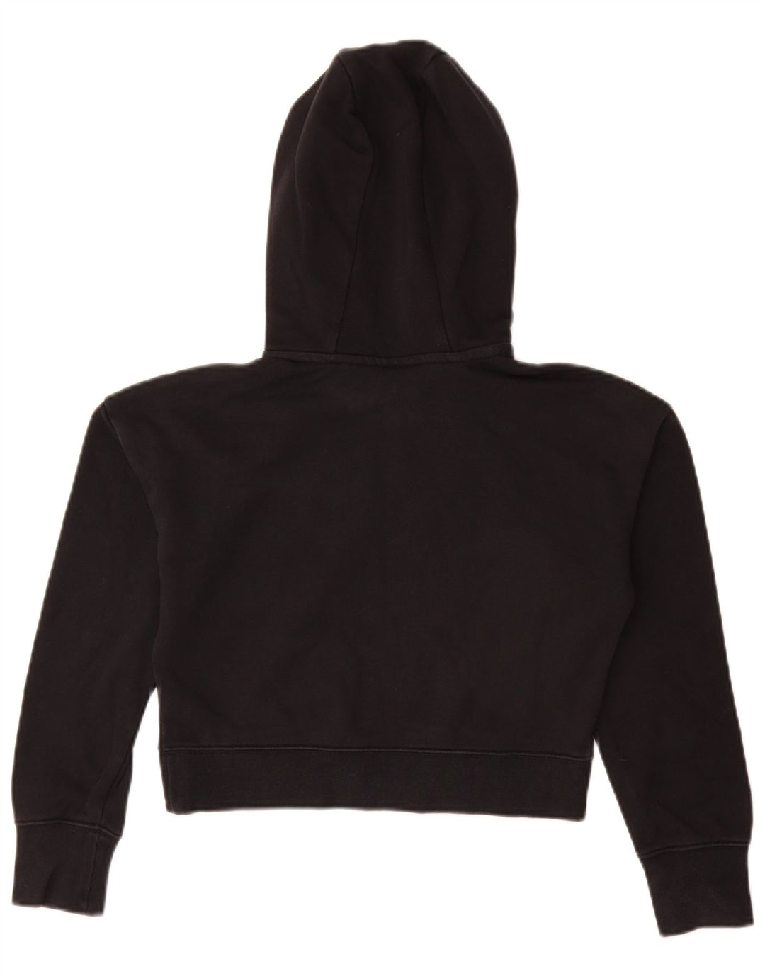 NIKE - Sudadera con capucha para niña, diseño gráfico, 12-13 años, talla grande, algodón negro