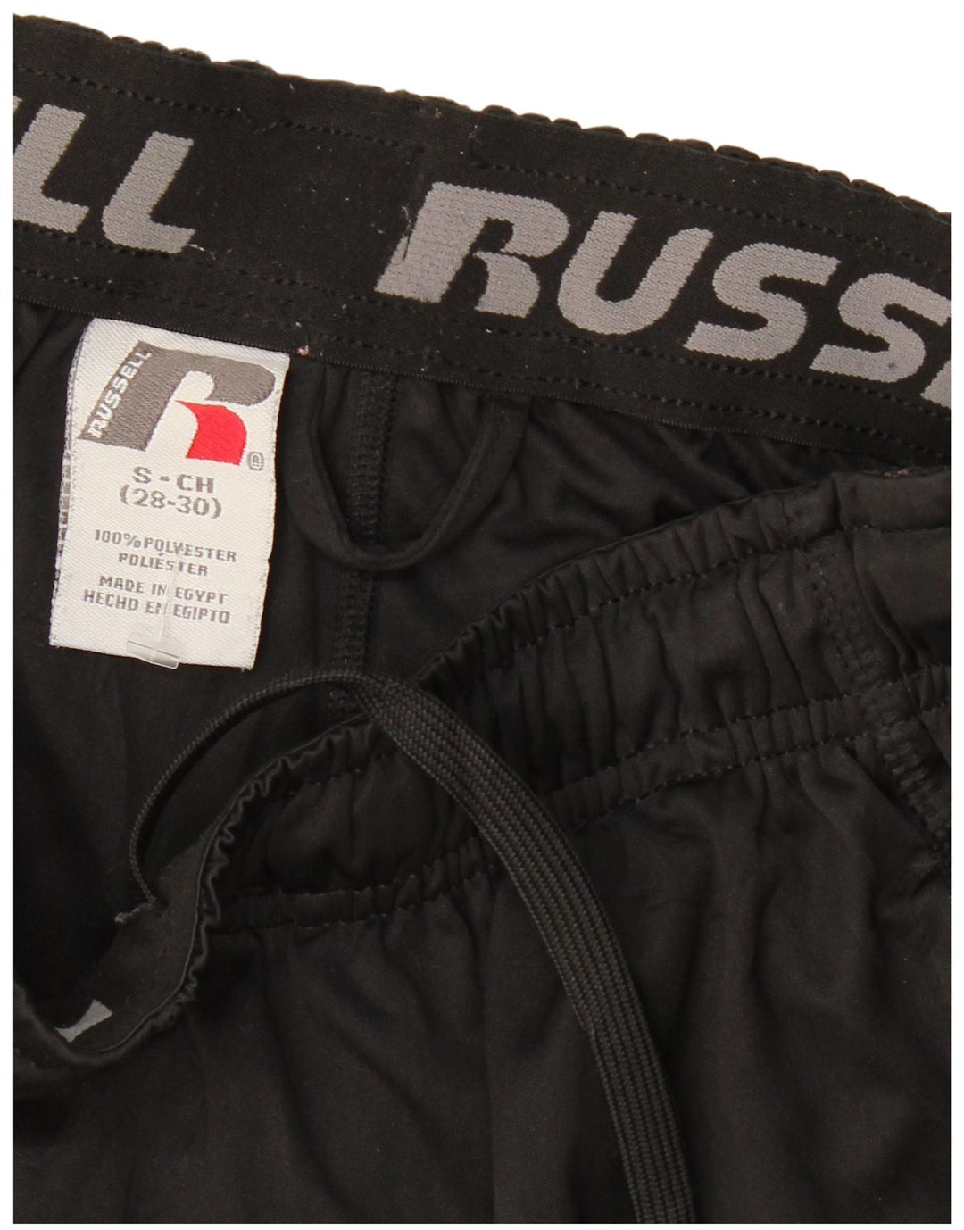 RUSSELL ATHLETIC Pantalones cortos deportivos Dri-Power para hombre, poliéster negro pequeño