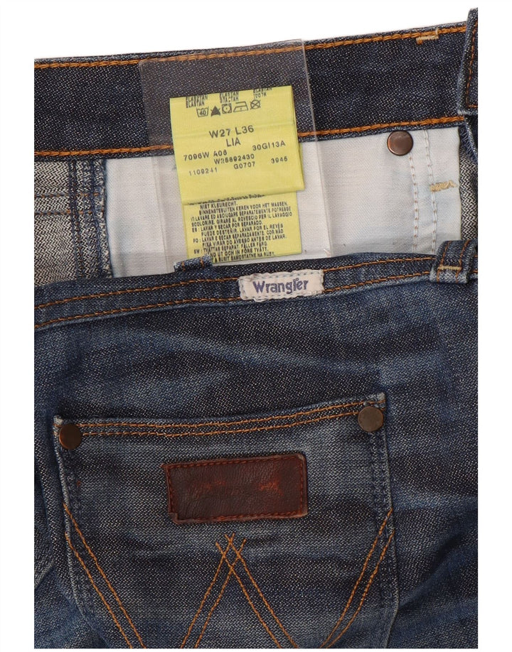 WRANGLER Vaqueros rectos Lia para mujer W27 L36 Algodón azul