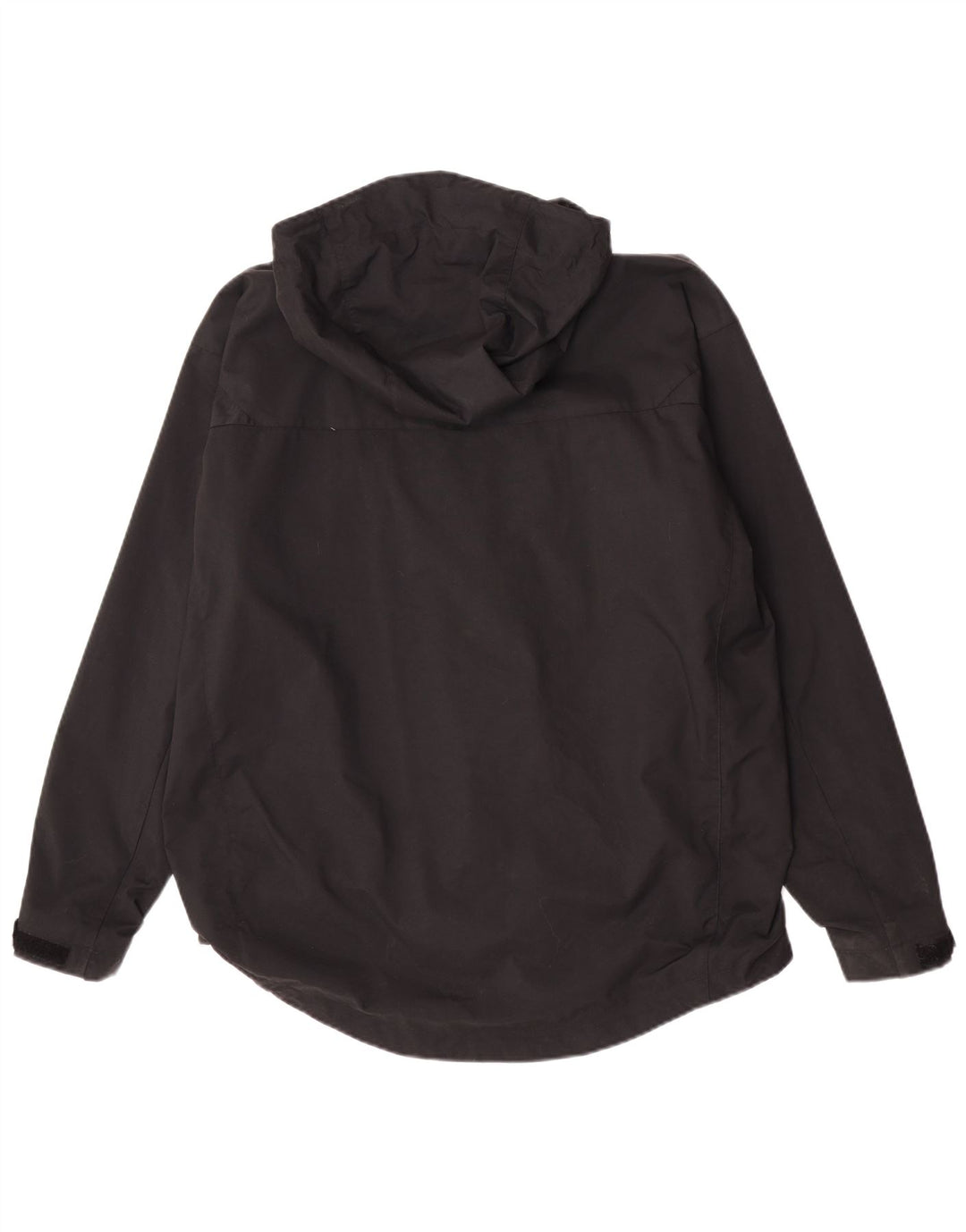 Fred Perry Chaqueta impermeable extragrande con capucha para mujer UK 46 Large Nylon negro