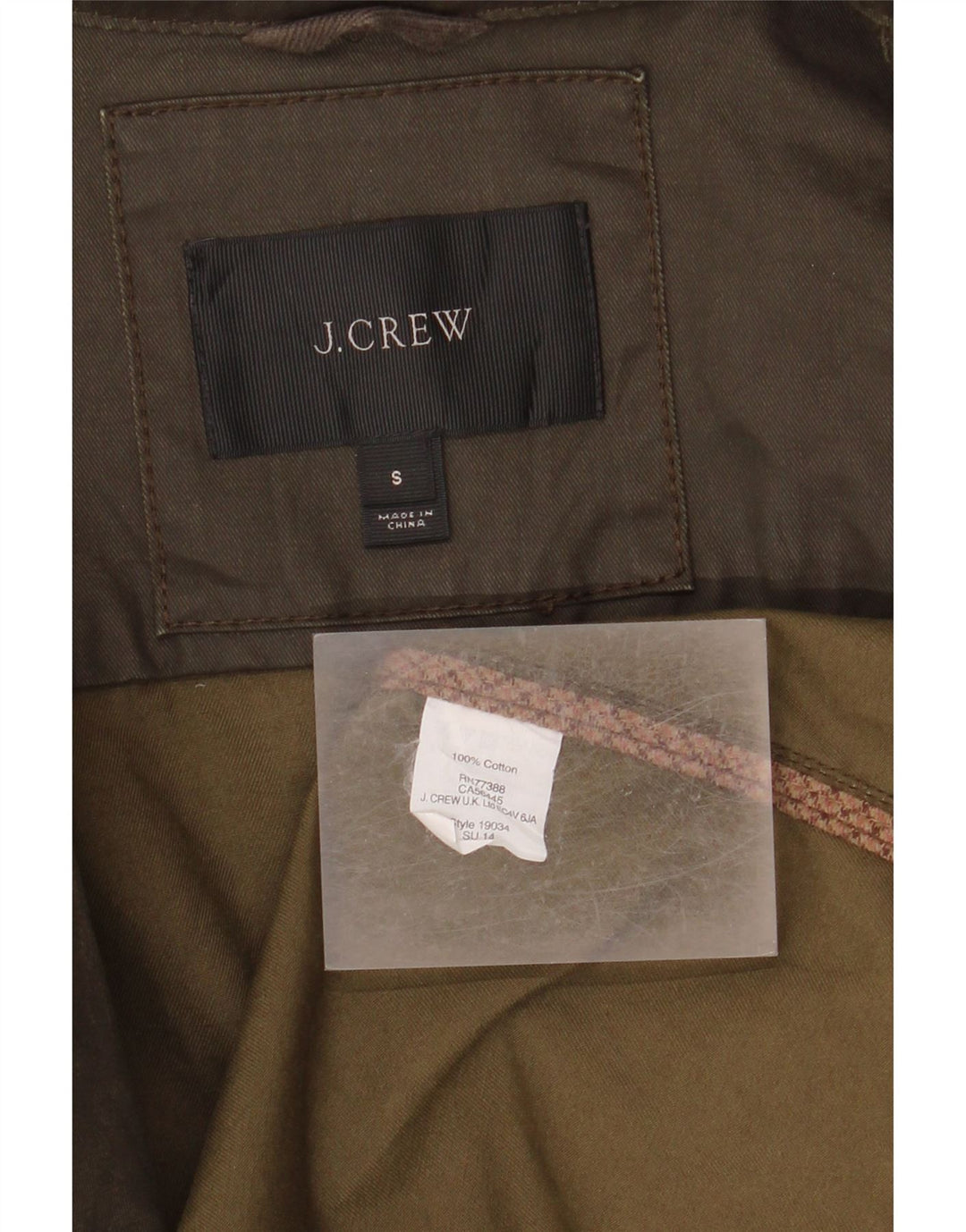 J. Crew Chaqueta utilitaria para mujer UK 10 Small Khaki Cotton